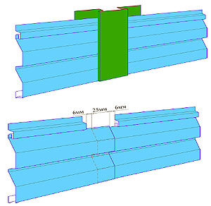 Вертикальная стыковка профилей Сайдинг